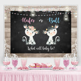 Färse Oder Stier Schwarz Spitze Hölzern babydusche Party Hintergrund